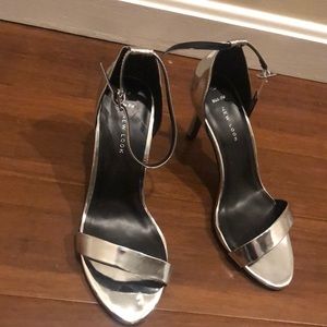 New Look Wide Fit Silver high-heels